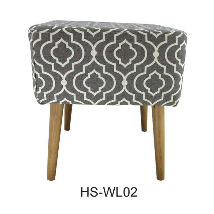 Wood leg stool