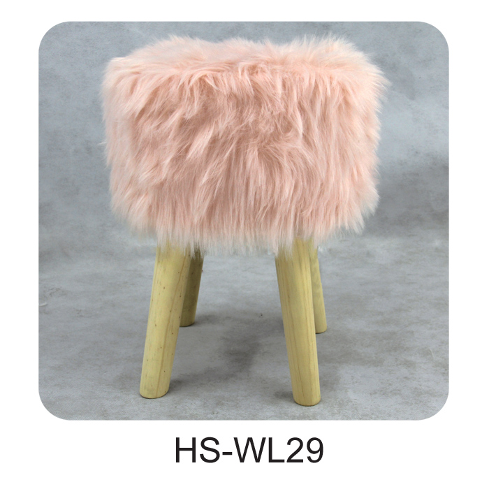 Wood leg stool