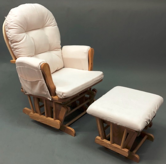 Glider-Round Back Base Natural +White